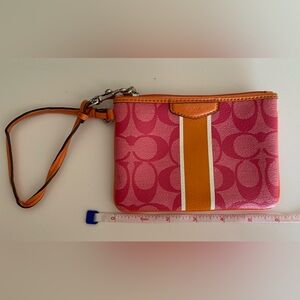 Coach Pink and Orange Wristlet